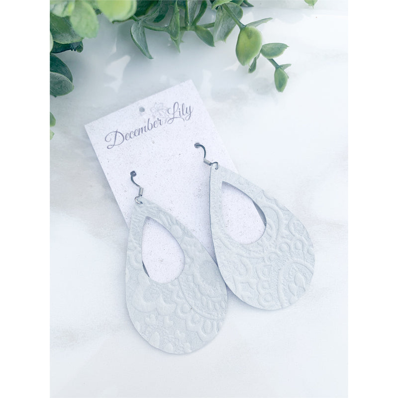 Embossed Snow Teardrop Cut-Out