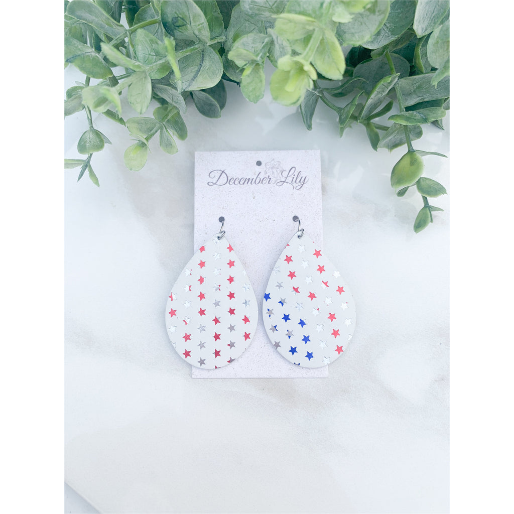 Red White & Blue Stars Teardrop